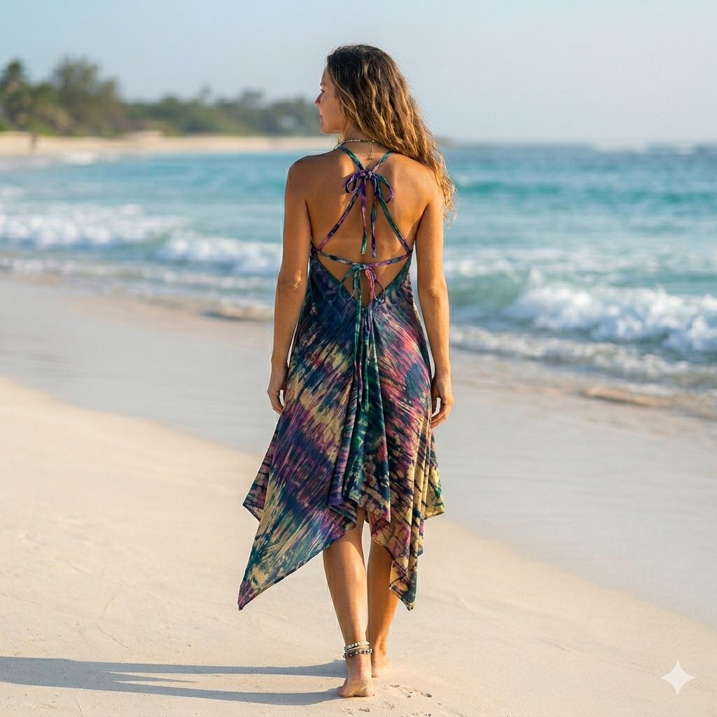 Sea Blue Green Cover Up Dress