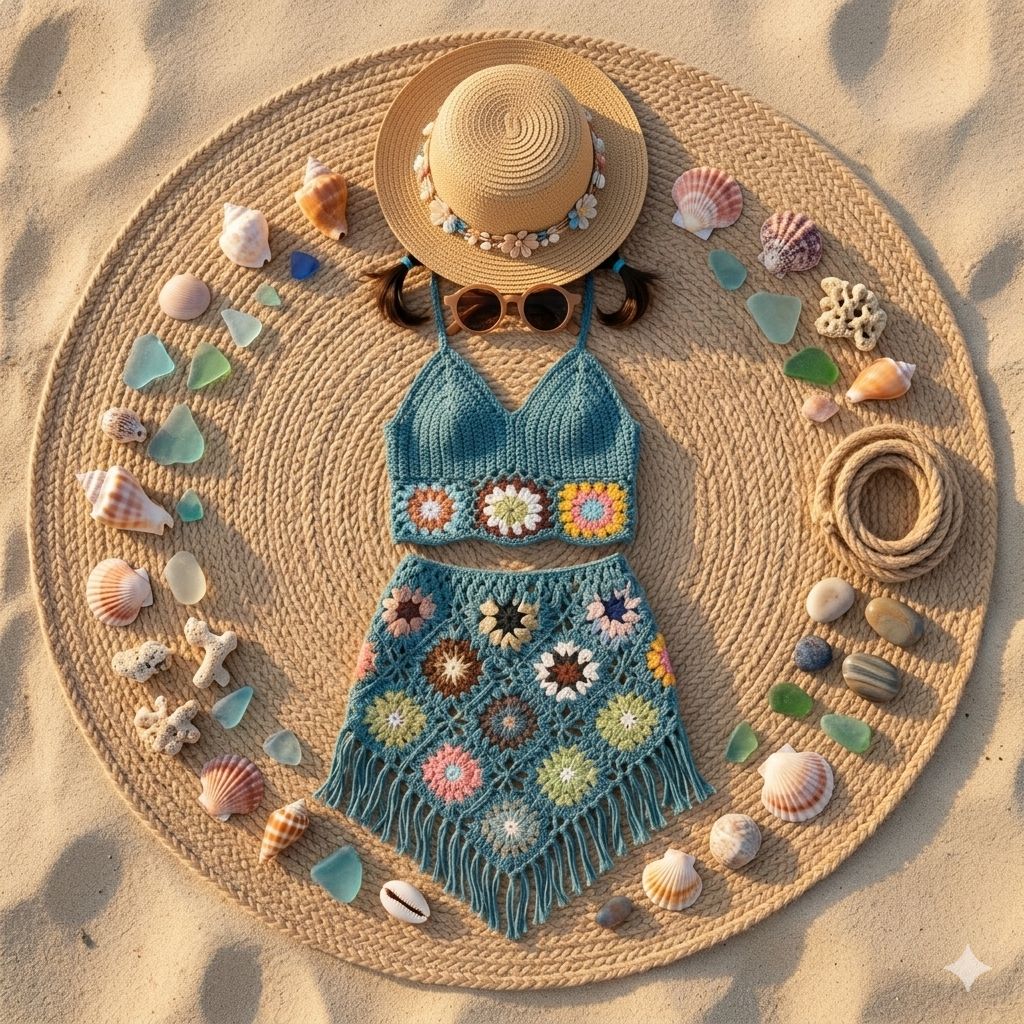 Multi Color Ocean Theme Co-ord Set