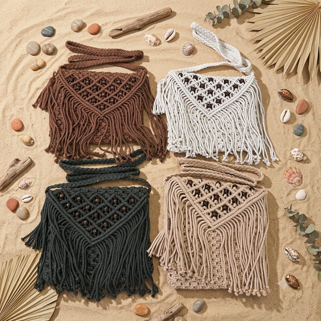 Coastal Crochet Sling Bag