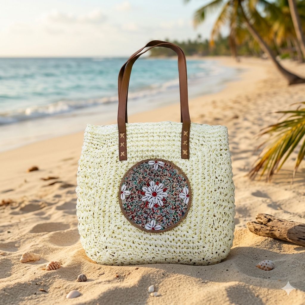 Sandy Jute Tote Bag