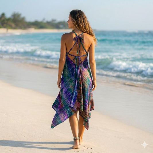 Multicolor Beach Cover Up Dress