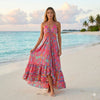 Pink Tie Dye Georgette Cover Dress (French Crepe)