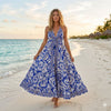 Blue Tie Dye Georgette Cover Dress (French Crepe)