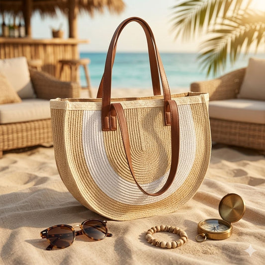Beige Luxe Tote Bag