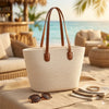 Sandy Jute Tote Bag