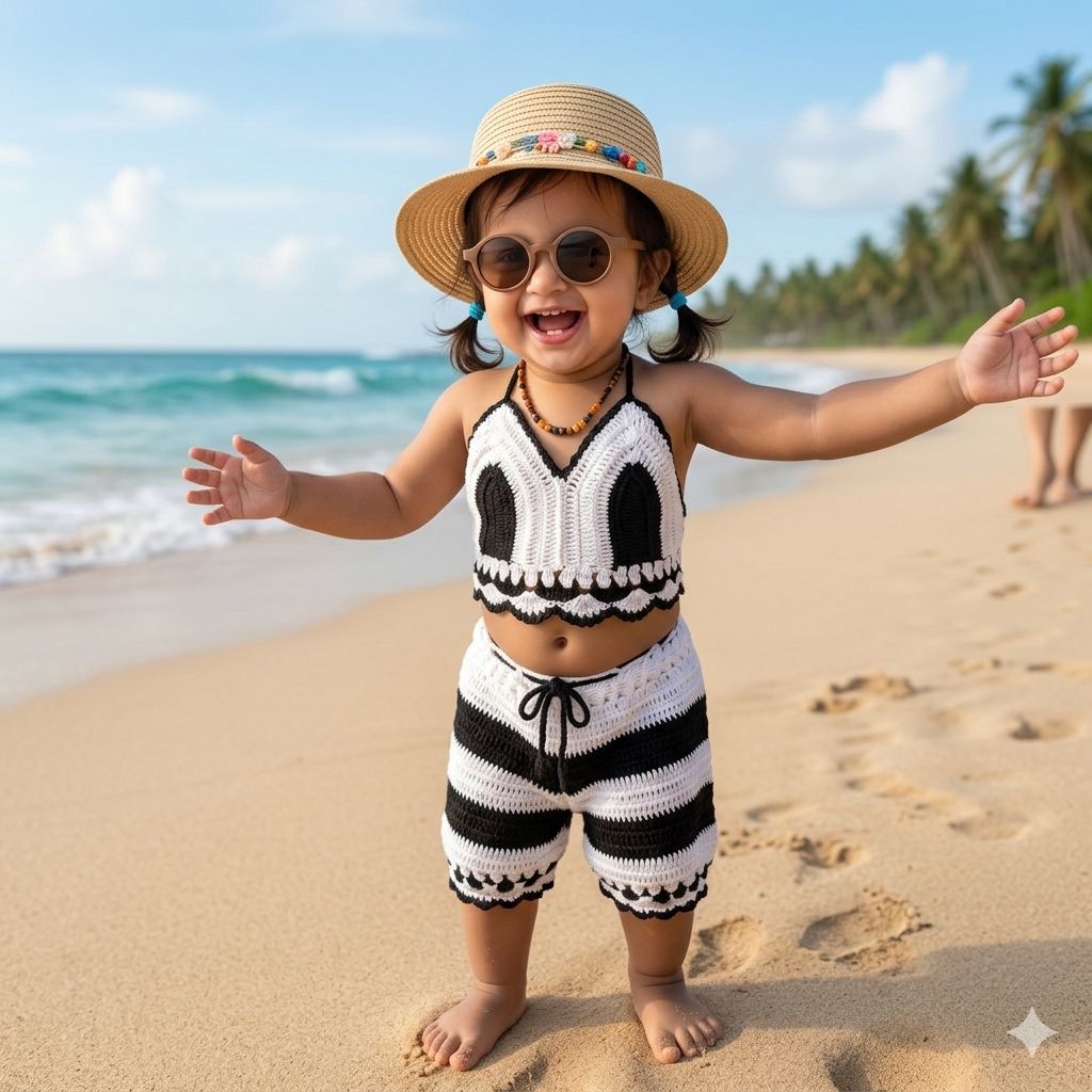 Hey Zebra Crochet Co-ord Set