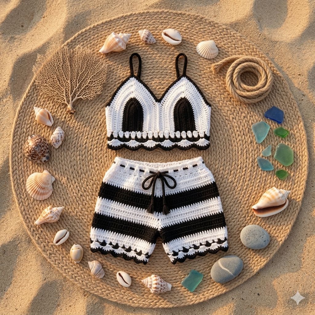 Hey Zebra Crochet Co-ord Set