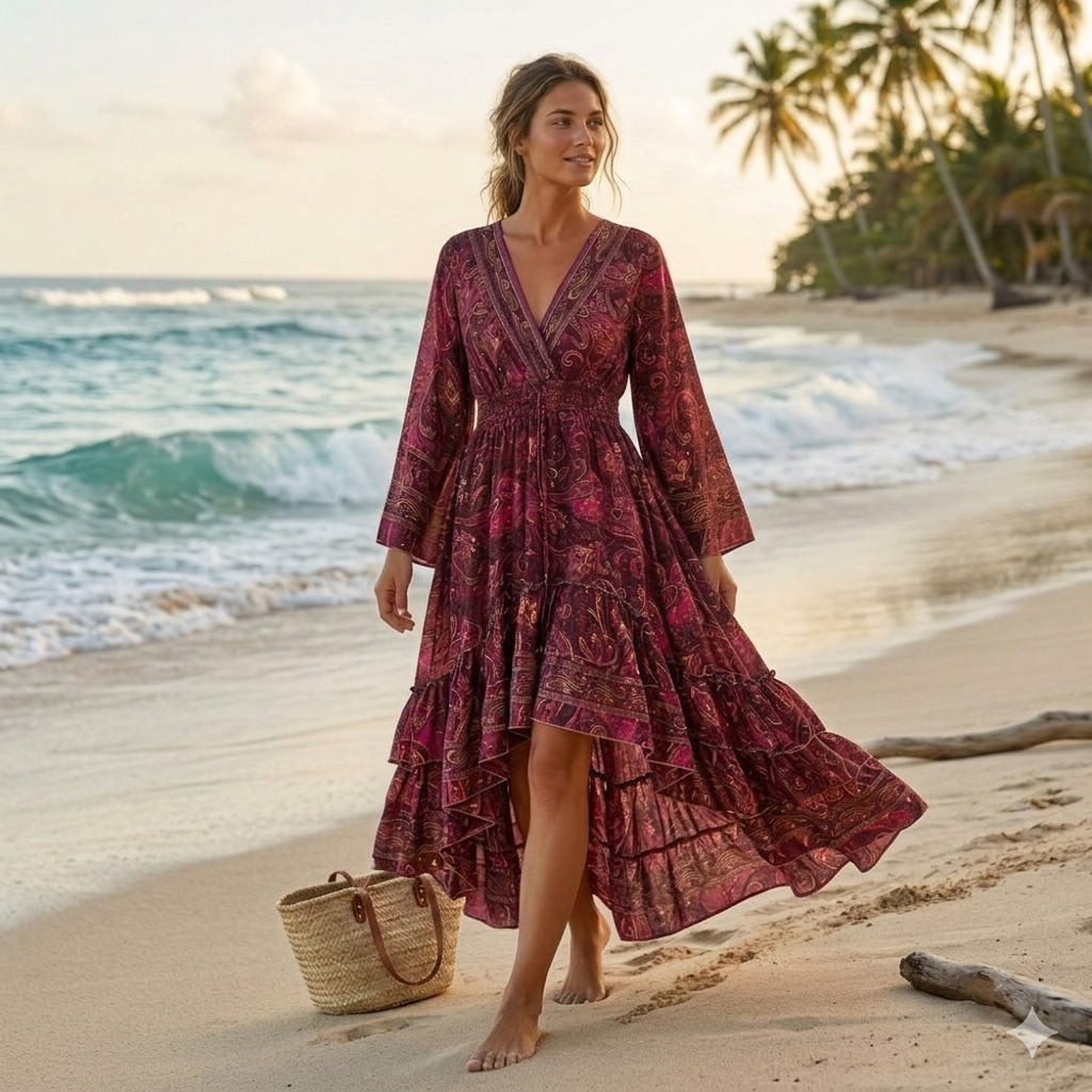 Twirl & Bloom (Up & Low Sleeve Frilly Dress)